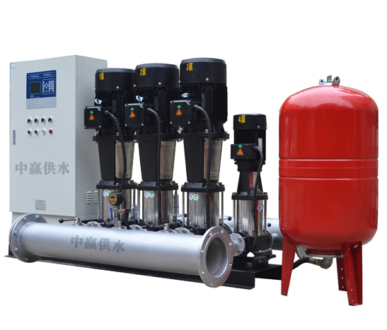 變頻恒壓供水系統(tǒng)主要由PLC、變頻器、觸摸屏、壓力變送器、動(dòng)力及控制線路以及泵組組成